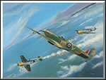 "In the Balance"-Rich Thistle-Spitfire Biggin Hill Wing World War II Art